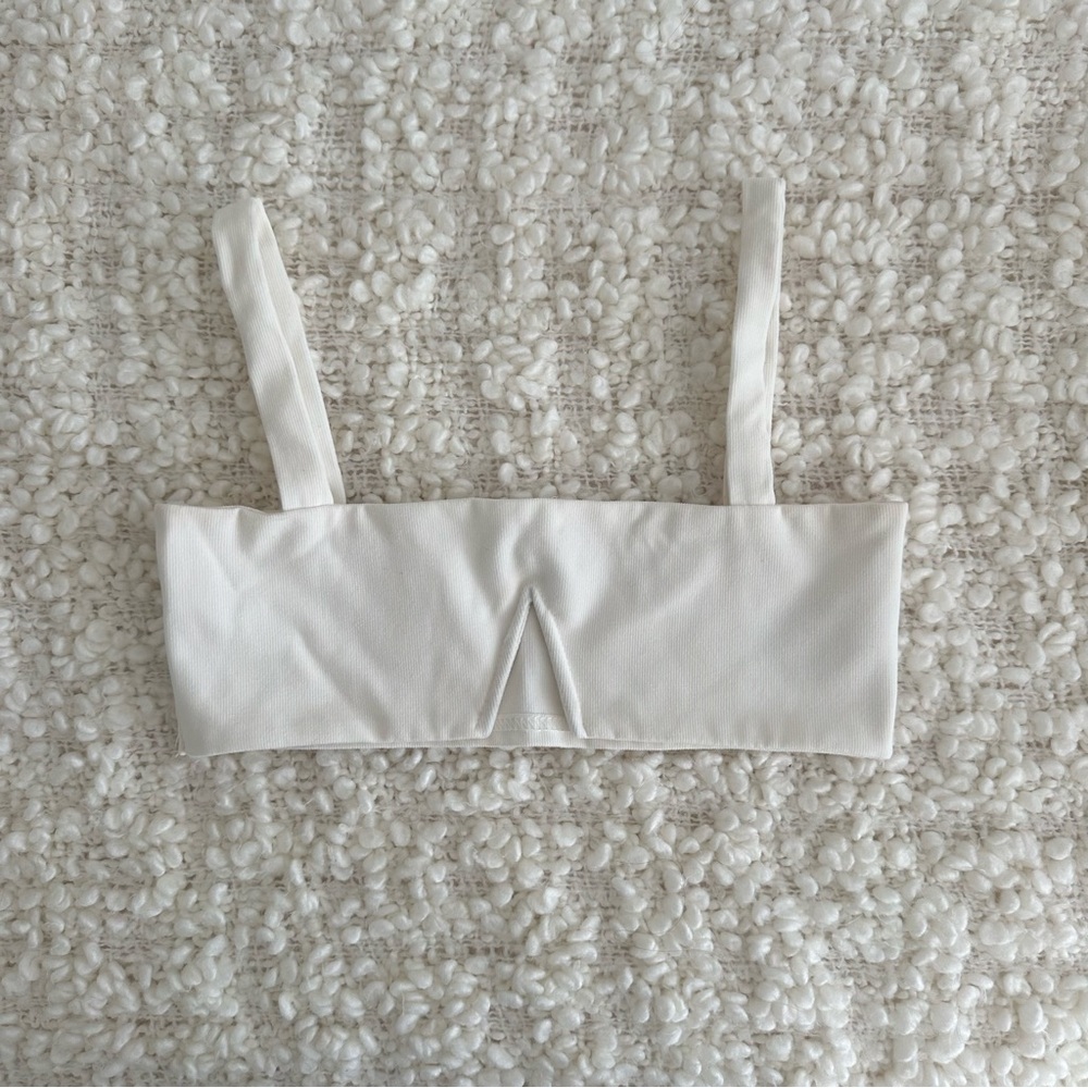 edikted white cropped bralette top